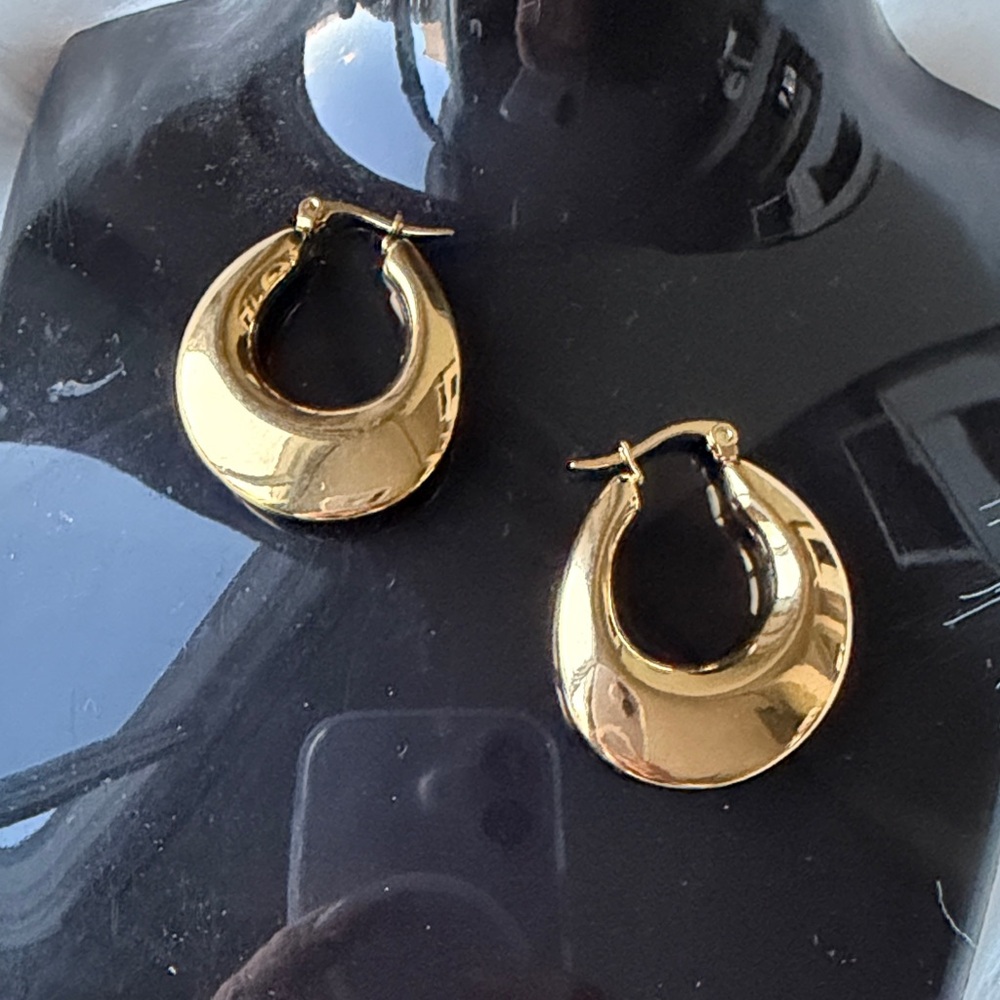 Beautiful Gold Crescent Earrings